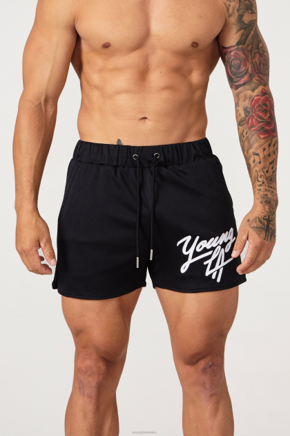 YoungLA 104 cortos heredados D82X513 ropa negro hombres