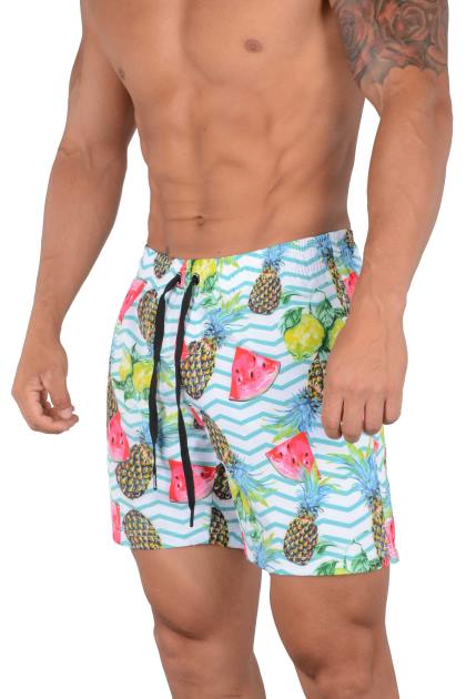 YoungLA 128 shorts de baño abstractos '22 D82X711 ropa guepardo tropical hombres