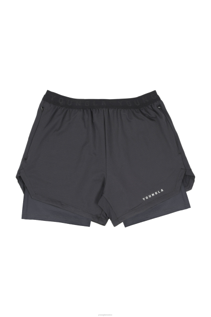 YoungLA 129 pantalones cortos de compresión trilogía D82X530 ropa negro hombres