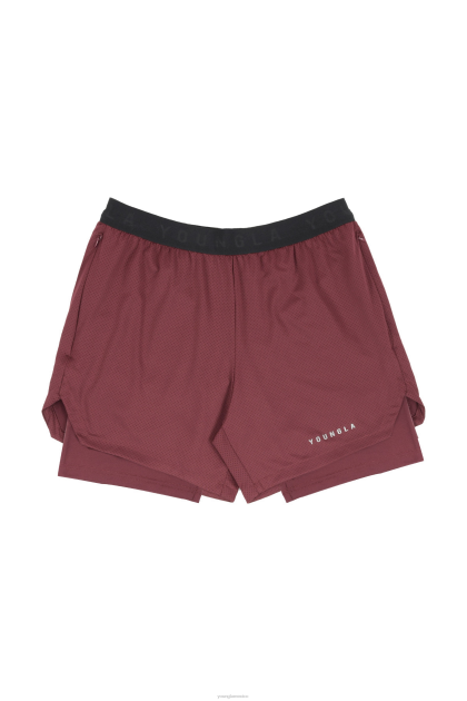 YoungLA 129 pantalones cortos de compresión trilogía D82X534 ropa marrón hombres