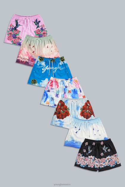 YoungLA 141 los cortos de la fiesta del barrio D82X608 ropa nubes de firma hombres