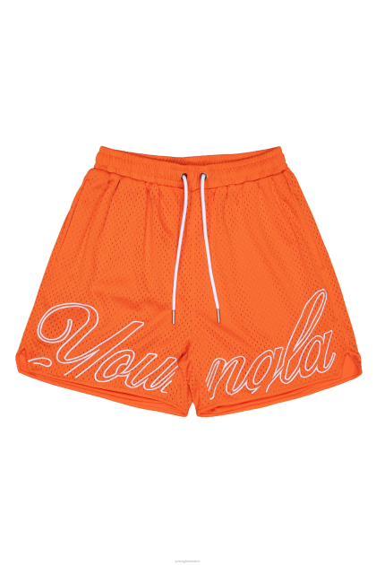 YoungLA 155 pantalones cortos de campeonato D82X473 ropa naranja hombres