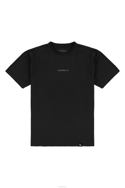 YoungLA 401 camisetas con conector esenciales D82X134 ropa lavado negro hombres