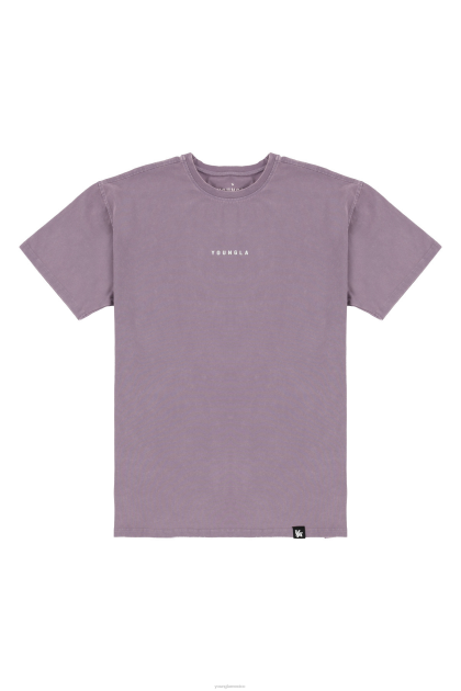 YoungLA 401 camisetas con conector esenciales D82X136 ropa lavado de lavanda hombres