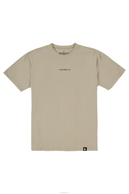 YoungLA 401 camisetas con conector esenciales D82X138 ropa lavado de arena hombres