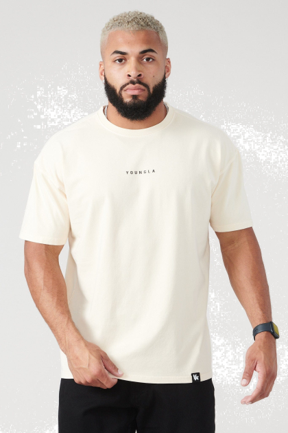 YoungLA 401 camisetas con jacked esenciales verano 23' D82X204 ropa blanquecino hombres