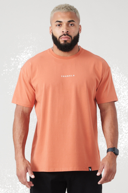YoungLA 401 camisetas con jacked esenciales verano 23' D82X205 ropa lavado de naranja hombres