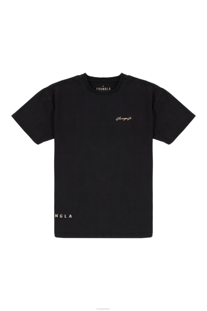 YoungLA 414 camisetas exclusivas D82X288 ropa lavado negro hombres