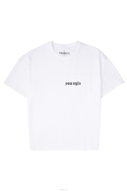 YoungLA 416 camisetas con bolsillo eterno D82X187 ropa blanco hombres