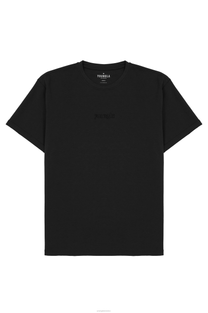 YoungLA 418 camisetas resistentes D82X128 ropa negro hombres