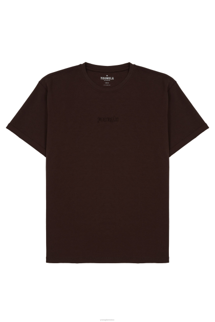 YoungLA 418 camisetas resistentes D82X129 ropa chocolate hombres