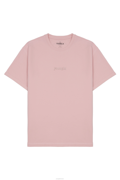 YoungLA 418 camisetas resistentes D82X132 ropa salmón hombres