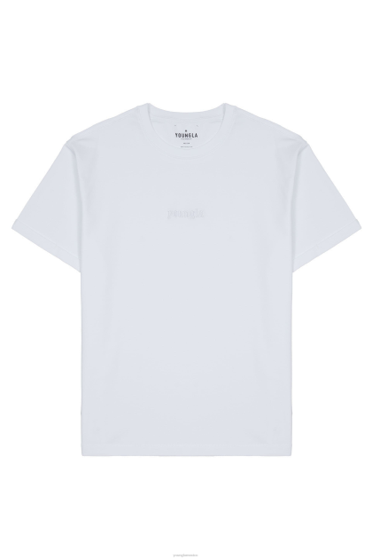 YoungLA 418 camisetas resistentes D82X133 ropa blanco hombres
