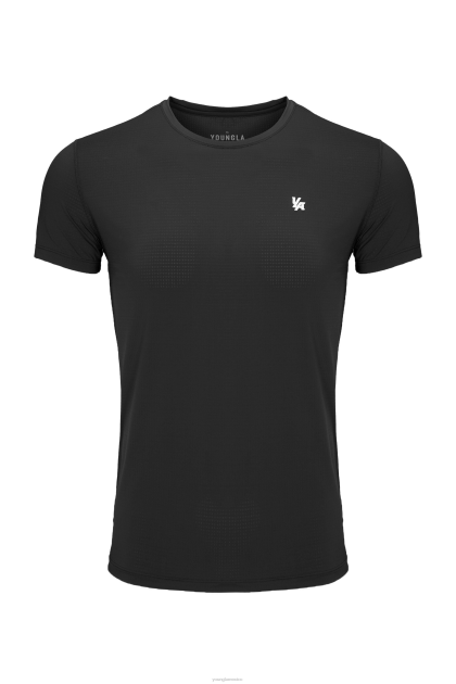 YoungLA 423 zephyr manga corta de compresión D82X140 ropa negro hombres