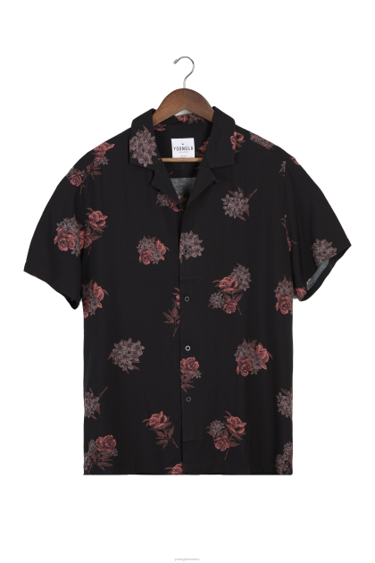 YoungLA 445 camisas cabo vibez estampadas D82X312 ropa esencia negra hombres