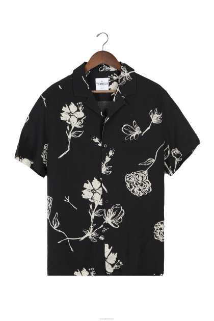 YoungLA 445 camisas cabo vibez estampadas D82X316 ropa flor de medianoche hombres