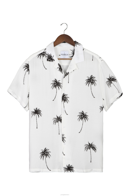 YoungLA 445 camisas cabo vibez estampadas D82X317 ropa sombras de palma hombres