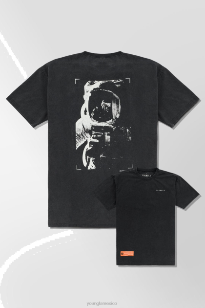YoungLA 449 camisetas de goteo lavadas D82X271 ropa astronauta hombres