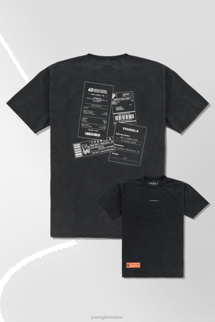 YoungLA 449 camisetas de goteo lavadas D82X274 ropa oficina de correos hombres