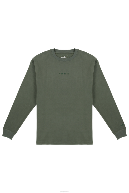 YoungLA 450 nube de espuma de manga larga D82X412 ropa bosque verde hombres