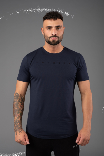 YoungLA 459 camisetas ajustadas monocromáticas D82X303 ropa Armada hombres