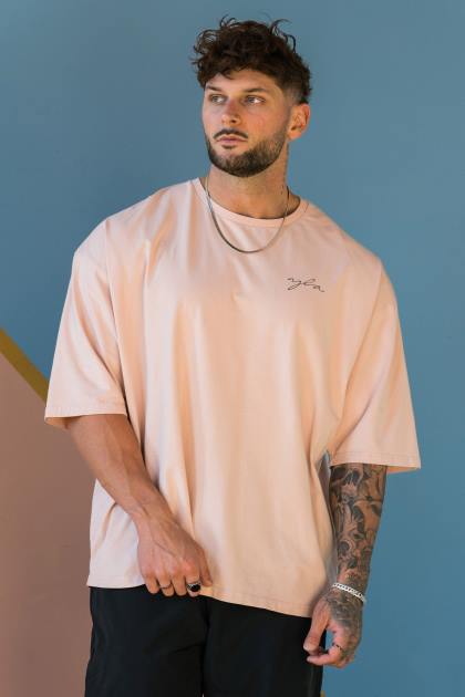 YoungLA 464 camisetas de gran tamaño Skyline D82X276 ropa lavado de lavanda hombres