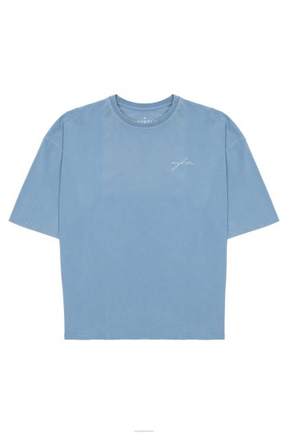 YoungLA 464 camisetas de gran tamaño Skyline D82X276 ropa lavado de lavanda hombres