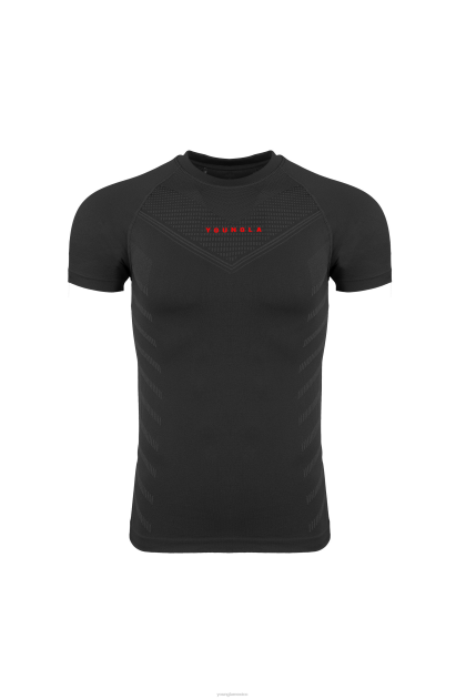 YoungLA 465 camisetas de compresión de superhéroes D82X122 ropa negro hombres