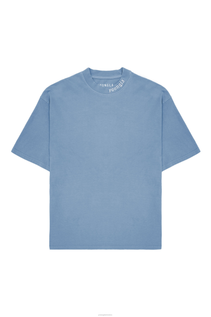 YoungLA 467 camisetas romanas D82X151 ropa azul hombres