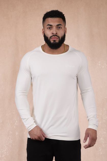 YoungLA 813 delt mangas largas D82X370 ropa blanco hombres