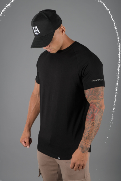 YoungLA Camiseta híbrida definitiva 442 D82X461 ropa negro hombres