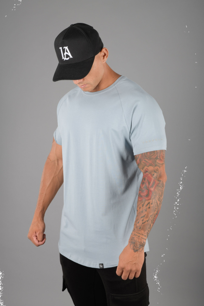 YoungLA Camiseta híbrida definitiva 442 D82X465 ropa azul hombres