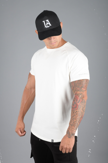 YoungLA Camiseta híbrida definitiva 442 D82X467 ropa blanco hombres