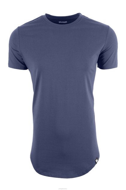 YoungLA Camiseta perfecta 402 - fondo festoneado D82X335 ropa Armada hombres