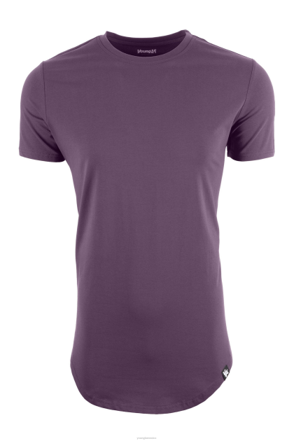 YoungLA Camiseta perfecta 402 - fondo festoneado D82X336 ropa púrpura hombres
