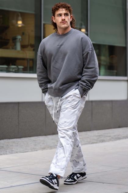 YoungLA 201 pantalones fuera de la red D82X919 ropa negro hombres