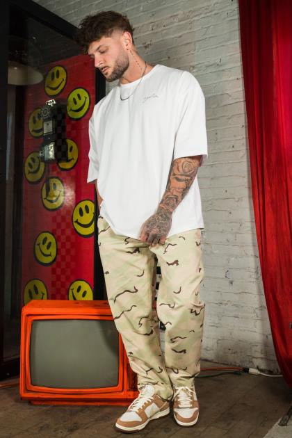 YoungLA 201 pantalones fuera de la red D82X922 ropa camuflaje nocturno hombres