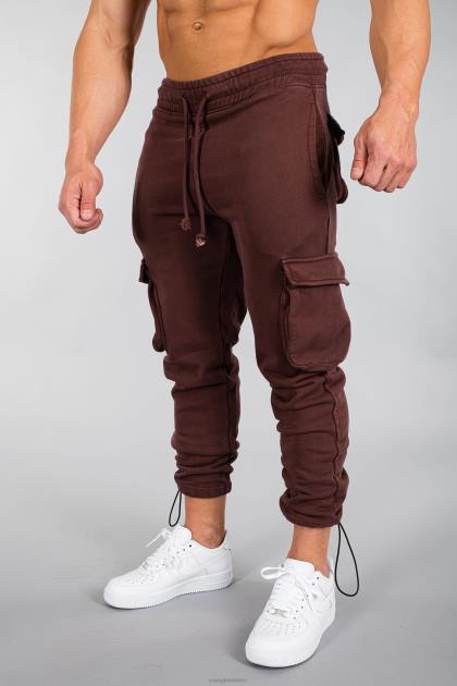 YoungLA 206 joggers de combate rambo D82X914 ropa lavado marrón hombres