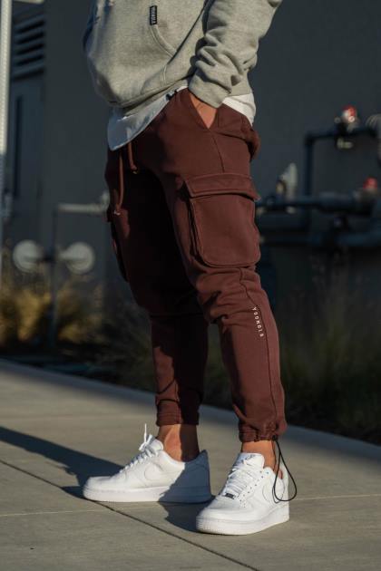 YoungLA 206 joggers de combate rambo D82X914 ropa lavado marrón hombres