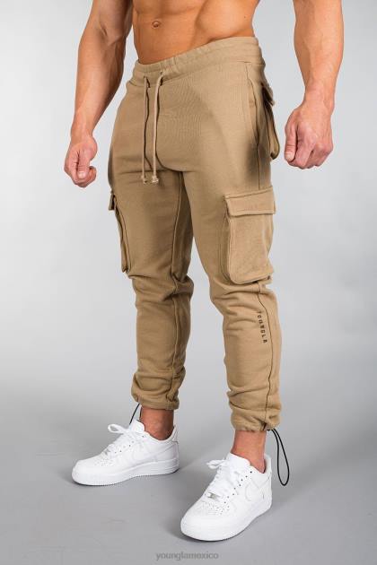 YoungLA 206 joggers de combate rambo D82X914 ropa lavado marrón hombres