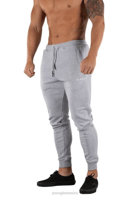YoungLA 213 corredores de élite D82X906 ropa gris jaspeado atlético hombres