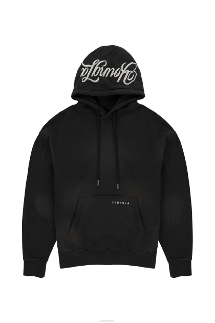 YoungLA 549 sudaderas fantasma D82X766 ropa lavado negro hombres