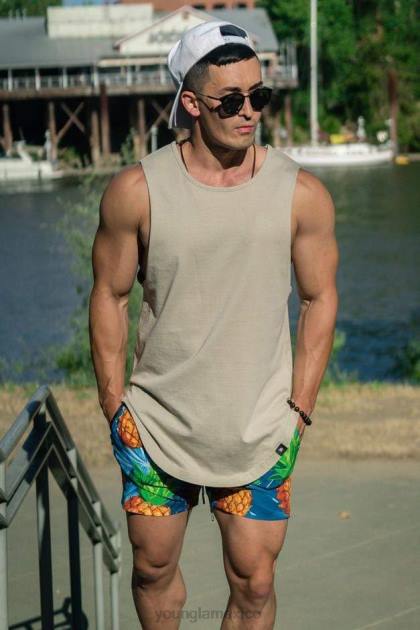 YoungLA 308 tanques musculares D82X80 ropa camuflaje negro hombres