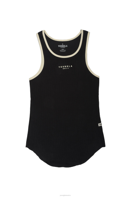 YoungLA 313 tanques de costillas de cohetes D82X47 ropa negro hombres