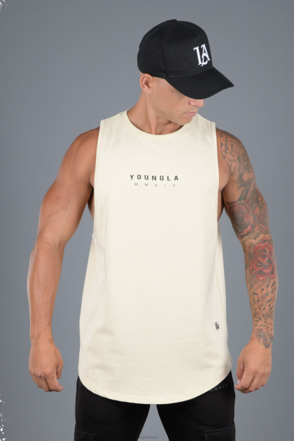 YoungLA 326 tanques elementales D82X60 ropa crema hombres