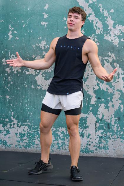 YoungLA 332 tanques musculares infinitos D82X64 ropa bosque verde hombres