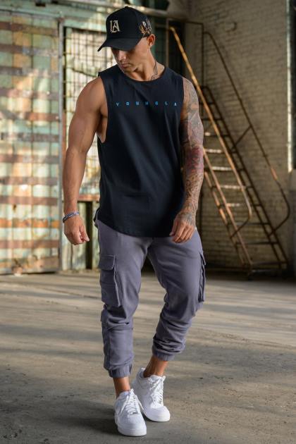 YoungLA 332 tanques musculares infinitos D82X64 ropa bosque verde hombres