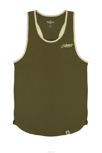 YoungLA Tanque larguero 324 classics D82X111 ropa marrón hombres