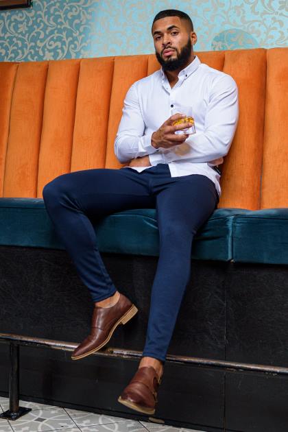 YoungLA 614 pantalones de vestir elegantes D82X740 ropa Armada hombres