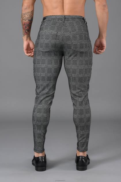 YoungLA 615 nuevos pantalones de vestir D82X752 ropa gris hombres